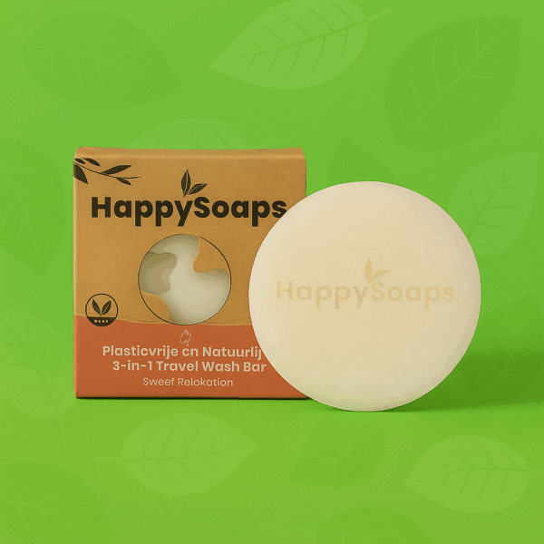 HappySoaps 3-in-1 Travel Wash Bar – Sweet Relaxation